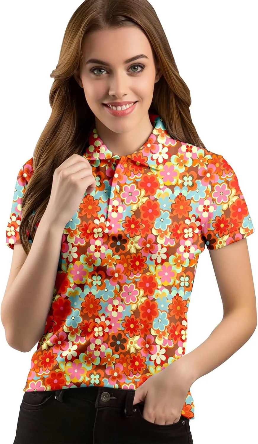 80s 90s Funny Golf Shirts for Women Quick Dry Golf Outfits Athletic Golf Top Printed Golf Tennis Shirts