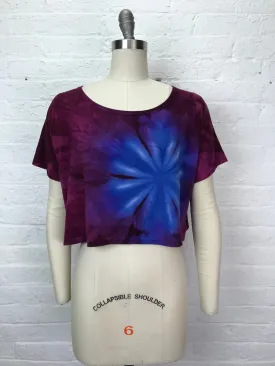 Astrid Crop Top in Bewitching Blue Flower - One Size