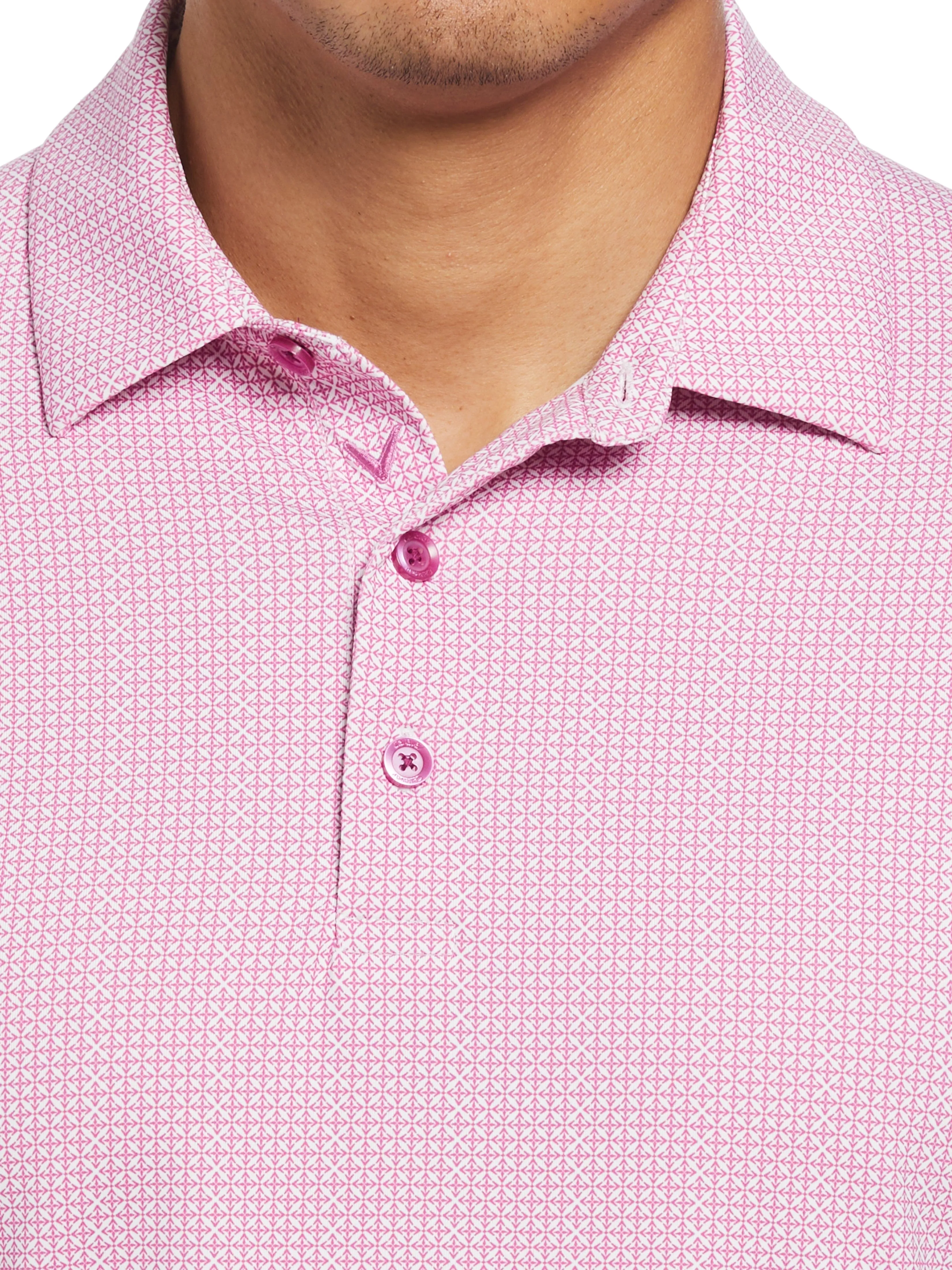 Big & Tall Chevron Foulard Print Golf Polo