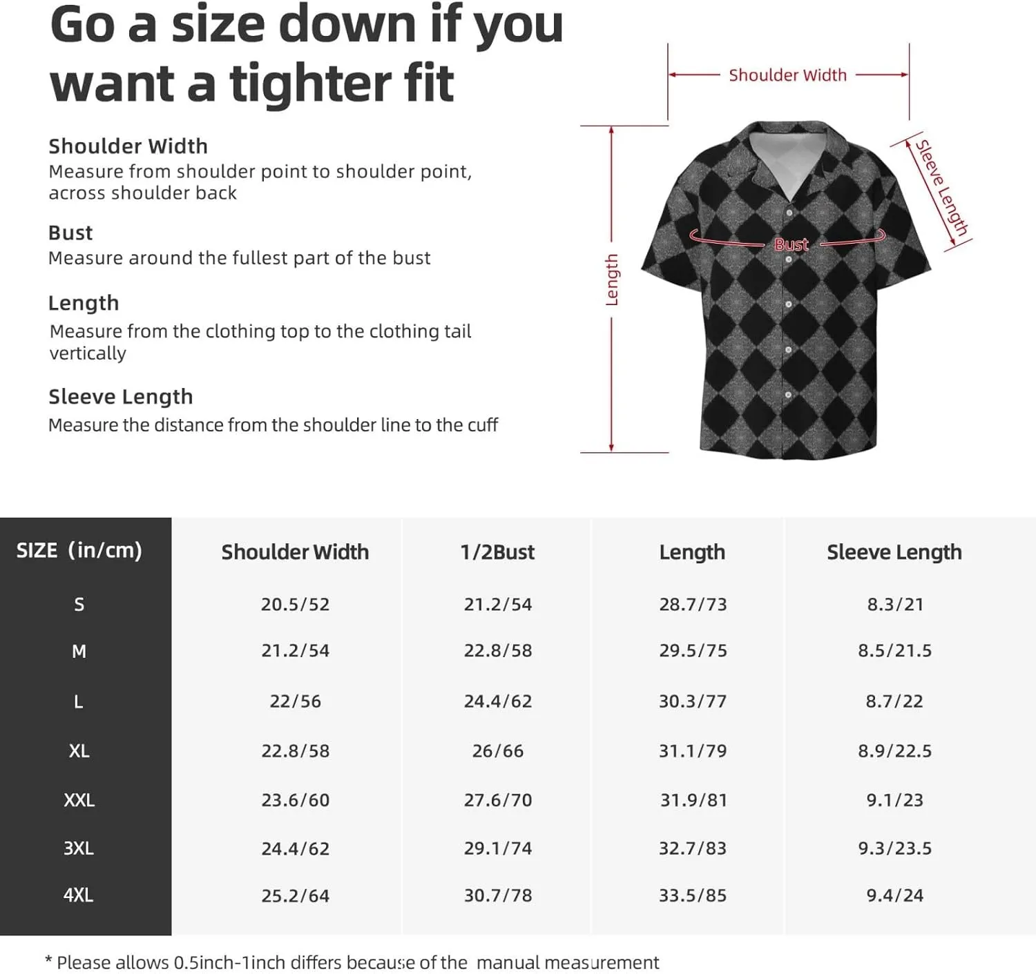 BREAUX Black White Glitter Print Men's Fashionable Cuban Collar Shirts for Tropical Parties and Casual Occasions