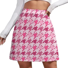 Houndstooth Short Skirt Athletic Skorts Womens Golf Skirts Pickleball Skort Breathable High Waist Workout Sport Skort