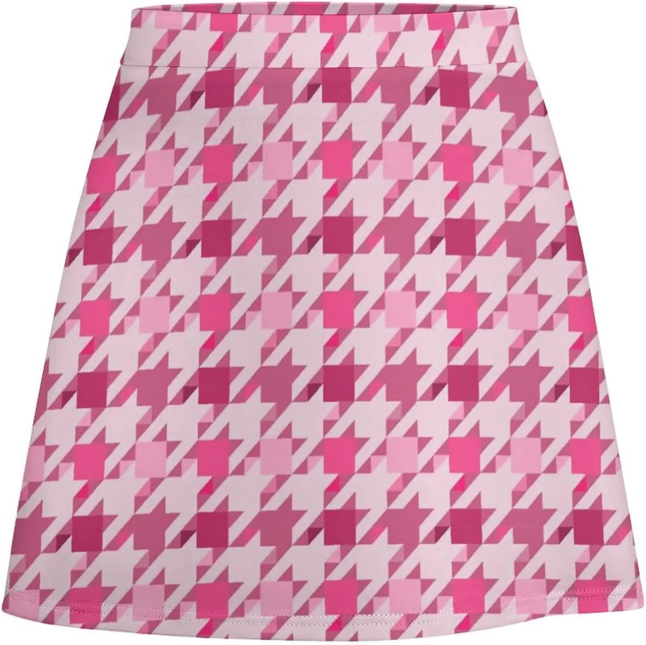 Houndstooth Short Skirt Athletic Skorts Womens Golf Skirts Pickleball Skort Breathable High Waist Workout Sport Skort