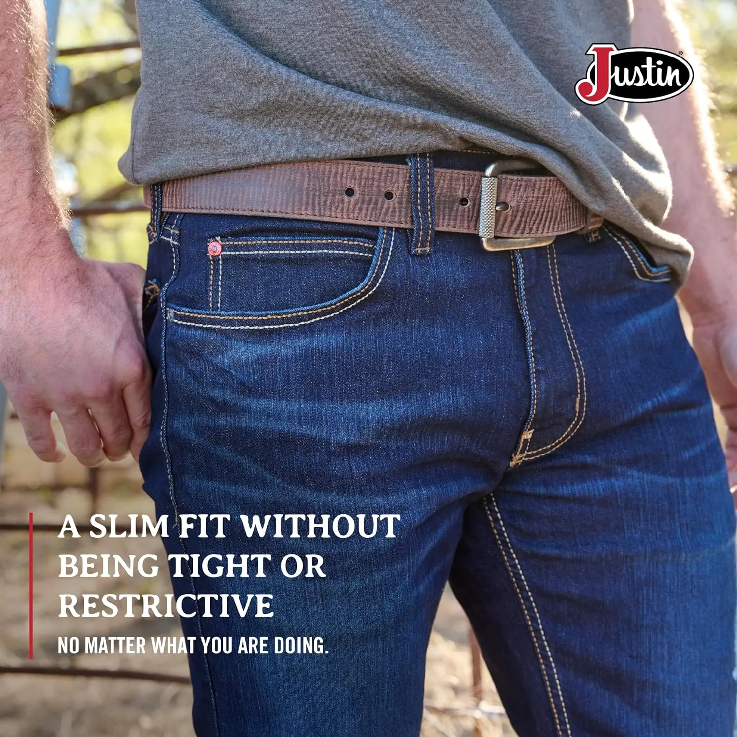 Justin Men's 1879 J2 Straight Leg Jeans