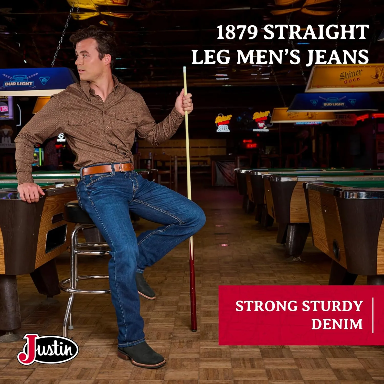 Justin Men's 1879 J2 Straight Leg Jeans