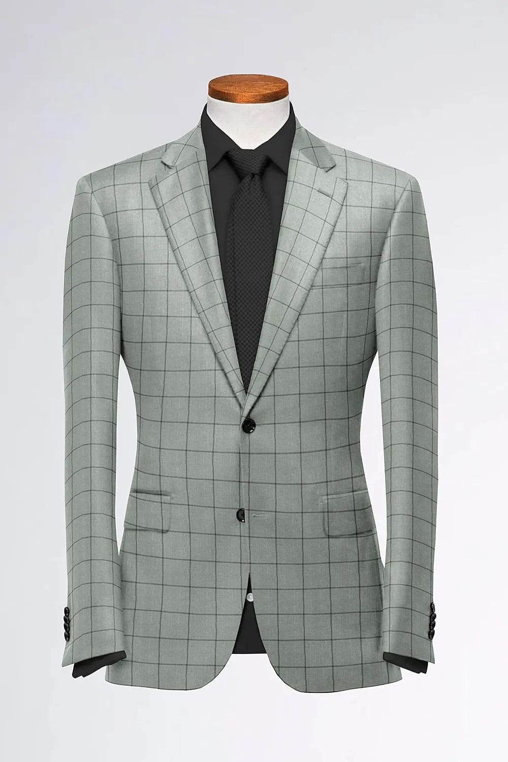 Men's Plaid Checked Blazer 2 Button Long Sleeve Regular Daily Fit Suit Jacket Business Lightweight Casual Sport Coat