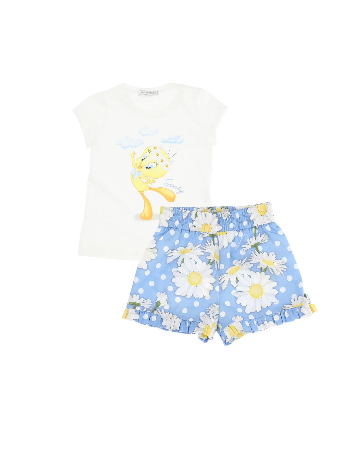 Monnalisa - Blue Tweety Daisy Short Set