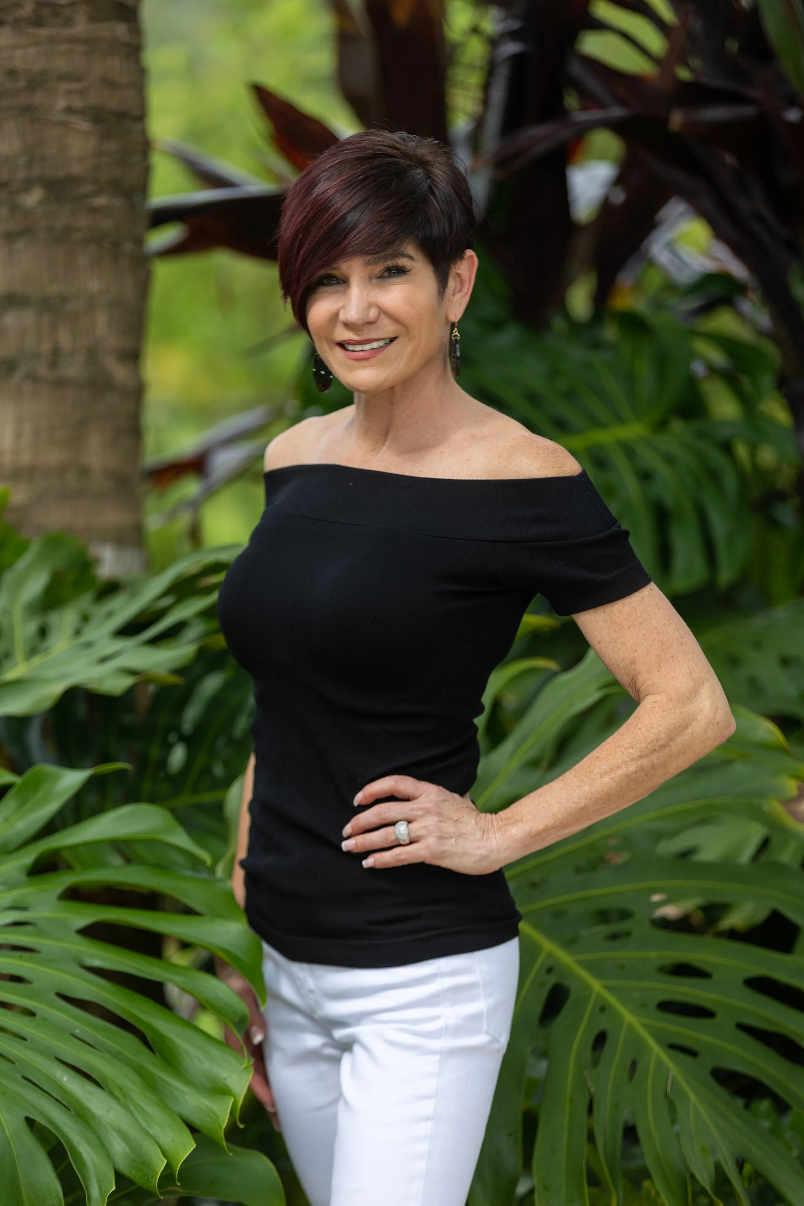 Off The Shoulder Short Sleeve Ribbed Top