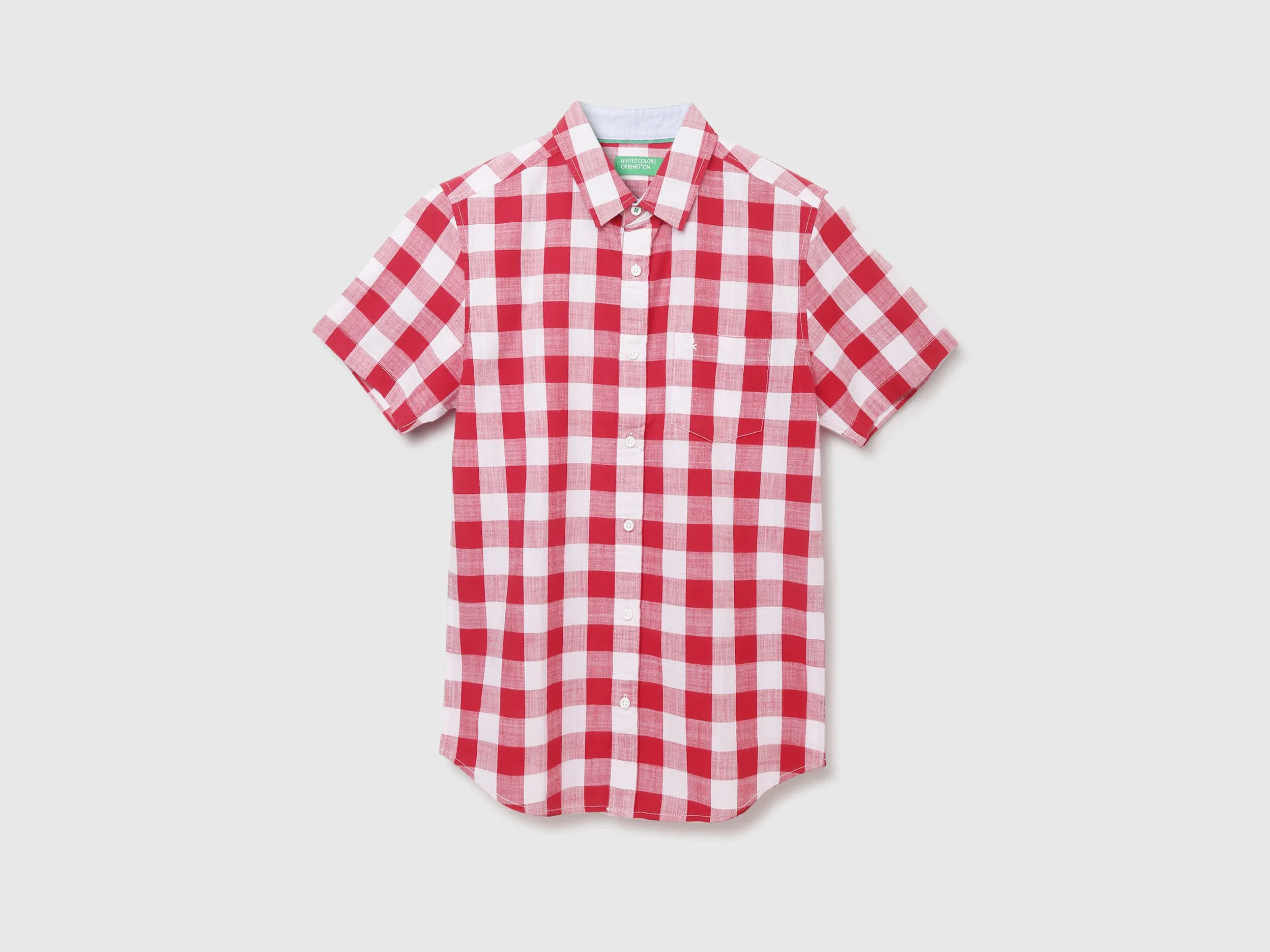 Slim Fit Short Sleeve Checked Shirt