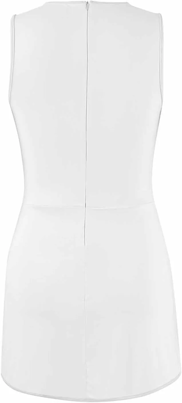 Tennis Dresses for Women with Shorts Summer Workout Athletic Sleeveless Slit Color Block Bodycon Mini Dress Activewear