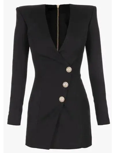 Women’s Black Short Cache-Cœur Dress