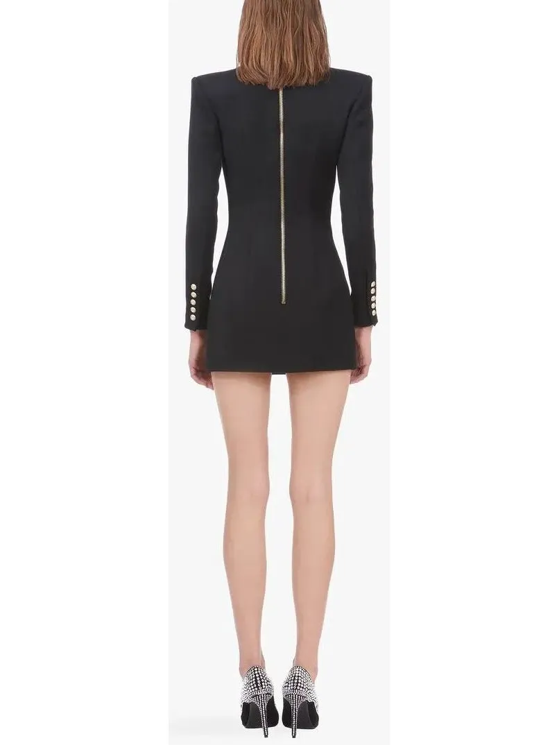 Women’s Black Short Cache-Cœur Dress
