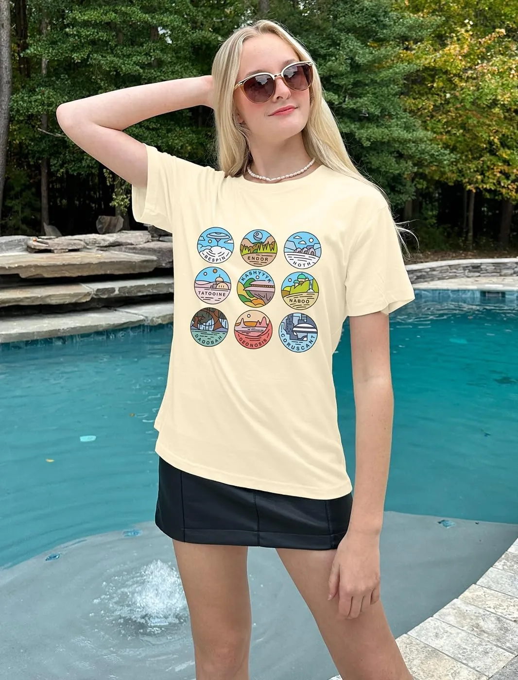 Womens World Traveler Shirt Magic Kingdom Graphic Tshirt Matching Trip T-Shirt Girl Vacation Hodilay Short Sleeve Top