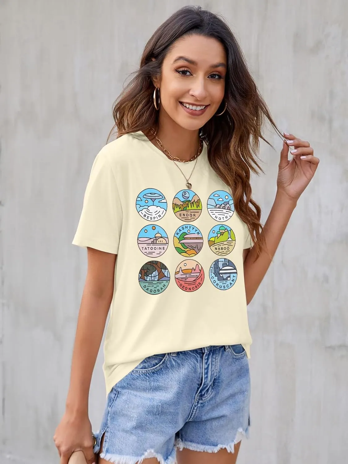 Womens World Traveler Shirt Magic Kingdom Graphic Tshirt Matching Trip T-Shirt Girl Vacation Hodilay Short Sleeve Top