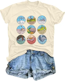 Womens World Traveler Shirt Magic Kingdom Graphic Tshirt Matching Trip T-Shirt Girl Vacation Hodilay Short Sleeve Top